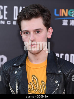 Hollywood, California, USA. 20th June, 2016. Travis Tope arrives for the premiere of the film '''Independence Day: Resurgence' at the Chinese theater. Credit:  Lisa O'Connor/ZUMA Wire/Alamy Live News Stock Photo