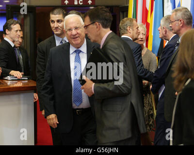 Brussels, Belgium. 21st June, 2016. President Israel Reuven Rivin in the European Council,Brussels Belgium Credit:  Leonardo Hugo Cavallo/Alamy Live News Stock Photo