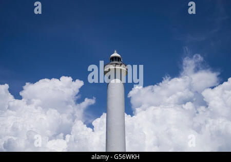 Cape Zanpa Lighthouse, Okinawa, Japan Stock Photo