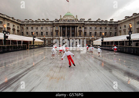 Somerset House Ice Rink Children Stock Photo