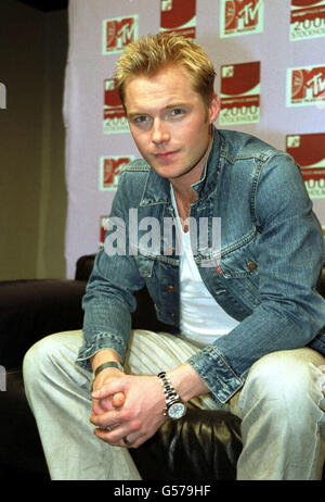 Irish singer Ronan Keating at the Globe Arena, Stockholm Sweden, before the MTV Europe Music Awards. Keating is one of the artists due to perform at the ceremony. Stock Photo