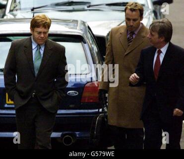 Elton John arrives Stock Photo