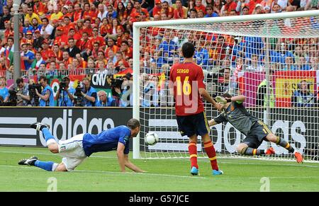 Soccer - UEFA Euro 2012 - Group C - Spain v Italy - Arena Gdansk Stock Photo