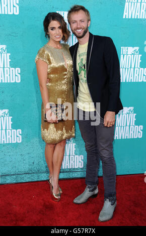 2012 MTV Movie Awards - Arrivals - Los Angeles. Nikki Reed and boyfriend Paul McDonald arriving at the MTV movie awards 2012, Universal City, Los Angeles. Stock Photo