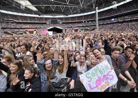 Capital FM's Summertime Ball - London. The Crowd during Capital FM's Summertime Ball at Wembley Stadium, London. Stock Photo