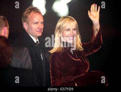 Sting & wife Madonna christening Stock Photo