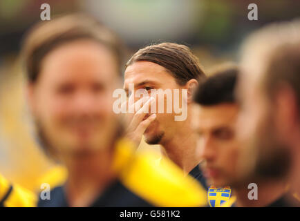 Soccer - UEFA Euro 2012 - Group D - Sweden Training - Olympic Stadium. Sweden's Zlatan Ibrahimovic during training at the Olympic Stadium, Kiev Stock Photo