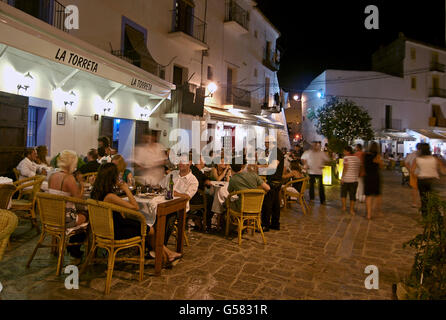 Restaurant La Torreta in Dalt Vila area, in Ibiza, Spain Stock Photo