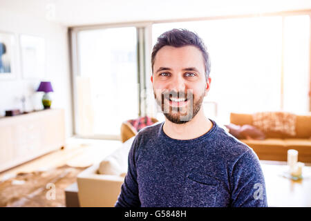 Businessman working from home, taking a break, Stock Photo