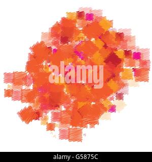 Orange red tone scribble abstract sketch on white vector background Stock Vector