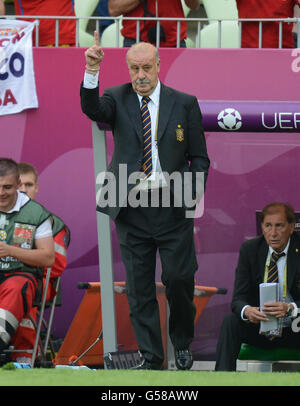 Soccer - UEFA Euro 2012 - Group C - Spain v Italy - Arena Gdansk. Spain's coach Vicente Del Bosque Stock Photo
