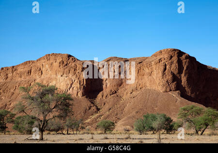 Namib Desert Lodge Views of mountains  in Namibia Stock Photo