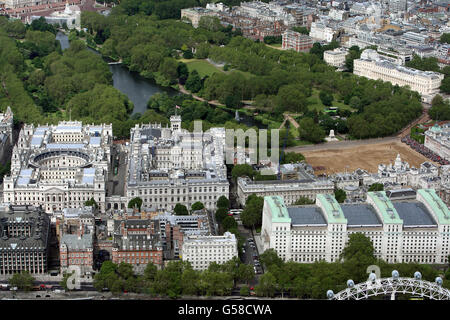 An aerial view of Downing Street in Whitehall, London Stock Photo - Alamy