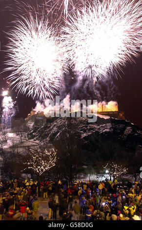 Fireworks Castle Stock Photo