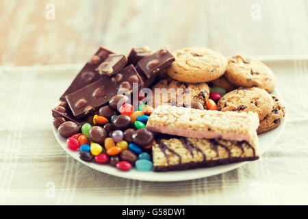close up of sweets on table Stock Photo