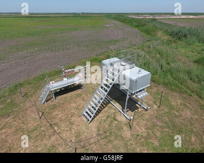 Equipment of an oil well. Shutoff valves and service equipment. Stock Photo