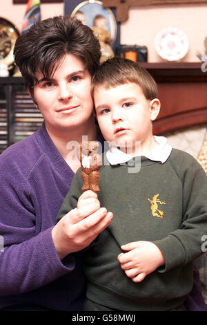 Rachel Harrison, 28, and her son Ross, 4, from Huntingdon, Cambridgeshire, where chocolate store Thorntons came under fire after one of its shop assistants charged a panicking mother 26p when she asked for an emergency chocolate for diabetic Ross. * Mrs Harrison said she needed a piece of chocolate quickly when he began having a hypoglycaemic attack outside a Thorntons' shop in Huntingdon, Cambridgeshire. Mrs Harrison said she dashed into the shop, explained the situation, and told the woman that the four-year-old boy needed a small piece of chocolate immediately to boost his blood sugar Stock Photo