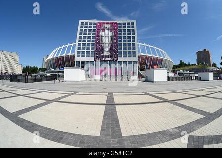 Soccer - UEFA Euro 2012 - Quarter Final - England v Italy - Olympic Stadium. General view of the Olympic Stadium in Kiev Stock Photo