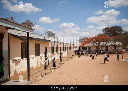 Students attend primary school in rural Dodoma Region, Tanzania. Stock Photo