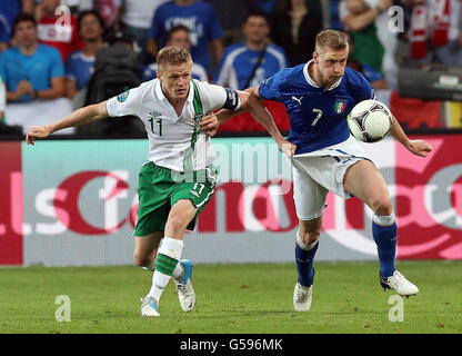 Soccer - UEFA Euro 2012 - Group C - Italy v Republic of Ireland - Municipal Stadium Stock Photo