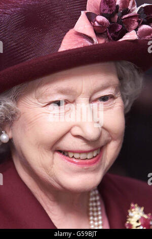 The Queen during her visit to the Special Educational Needs Unit and Learning Resource Centre at Smithdon High School in Hunstanton, Norfolk. Stock Photo