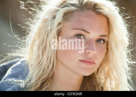 Newquay based surf model Lucie Donlan Stock Photo