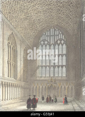 KENT: Canterbury cathedral. the Chapter House. , antique print 1836 Stock Photo