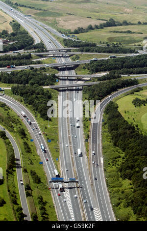 An aerial view of the junction where the M11 and M25 meet in Essex ...