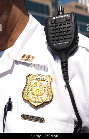 View of an FBI Police officer's shield at the FBI Academy in Quantico, VA, USA, 12 May 2009. Stock Photo