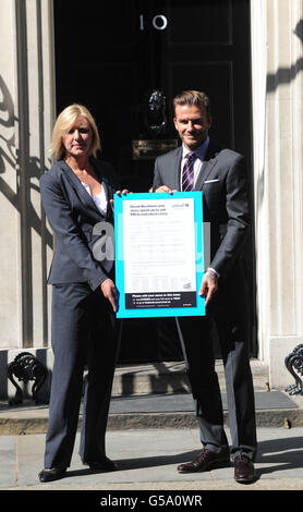 Beckham meets PM over food summit Stock Photo