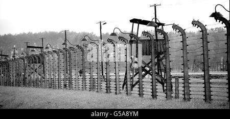 Auschwitz stock. Auschwitz concentration camp in Poland. Stock Photo