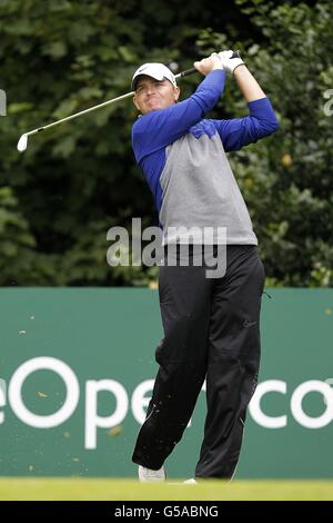 Golf - The Open Championship 2012 - Day Two - Royal Lytham & St. Annes Golf Club. England's James Morrison tees off Stock Photo