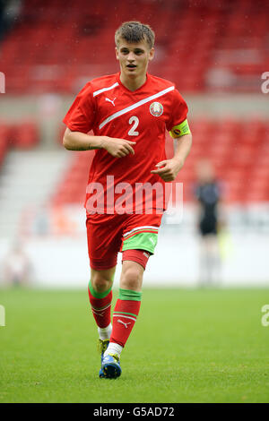 Soccer - Under 23 International Friendly - Japan v Belarus - City Ground. Stanislaw Drahun, Belarus Stock Photo
