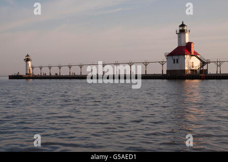 St Joseph Lighthouse at Sunrise Stock Photo