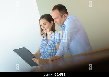 reading the data Stock Photo