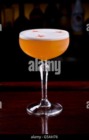 Sidecar classic cocktail in margarita saucer glass Stock Photo - Alamy