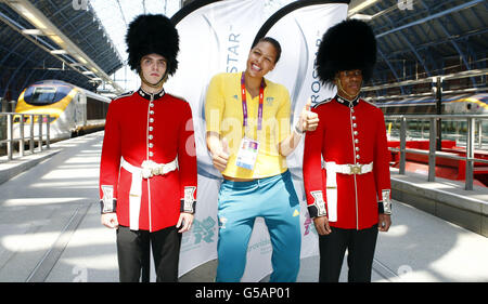 Olympics - Athletes arrive by Eurostar Stock Photo