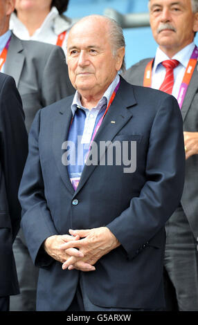 FIFA President Sepp Blatter at the City of Coventry Stadium. Coventry ...