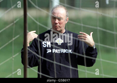 Northern Ireland's Head Coach Sammy McIlroy during training at AKA Sofia's training ground. Northern Ireland play Bulgaria in a World Cup Qualifier . Stock Photo