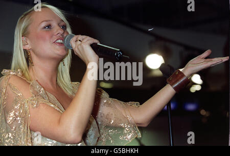 Spice Girl Emma Bunton making a personal appearance at HMV, Oxford Circus in London to promote her new album, A Girl Like Me. Stock Photo