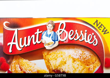 LONDON, UK - JUNE 16TH 2016: Close-up of the Aunt Bessies logo on one of their products, on 16th June 2016. Stock Photo