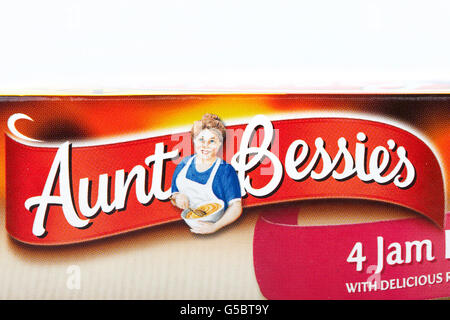 LONDON, UK - JUNE 16TH 2016: Close-up of the Aunt Bessies logo on one of their products, on 16th June 2016. Stock Photo