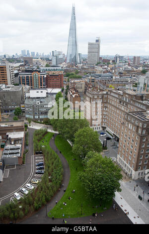 View of the London skyline with St. Paul's Cathedral from the new Tate Modern, London, UK Stock Photo
