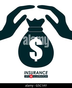 Silhouette Insurance and risk icons - vector icon set Stock Vector Art ...