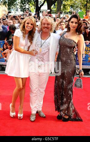 Laura Aikman, Leigh Francis aka Keith Lemon and Kelly Brook arriving for the UK Premiere of Keith Lemon : The Film, at the Vue West End, London. Stock Photo