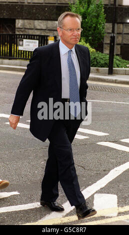 Lord Archer arrives at the Old Bailey in London, where the best-selling author is facing charges relating to a libel case 14 years ago. Lord Archer and his former friend, television producer Edward Francis, 67, deny perverting the course of justice. Stock Photo