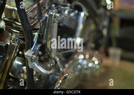 Vintage period correct Chopper Motorcycle Stock Photo