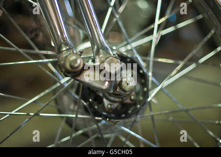 Vintage period correct Chopper Motorcycle Stock Photo