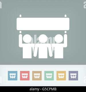 Icon of people demonstration concept Stock Vector