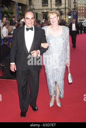 Actor David Suchet and his wife Sheila Ferris arrive for his